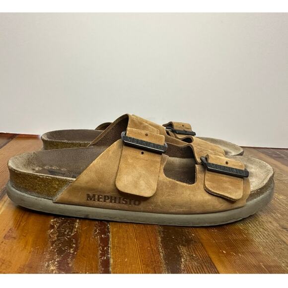 Mephisto Men's Nerio Slide Sandal - Brown, Size 40 Elevated Casual Comfort Shoes - Picture 1 of 10
